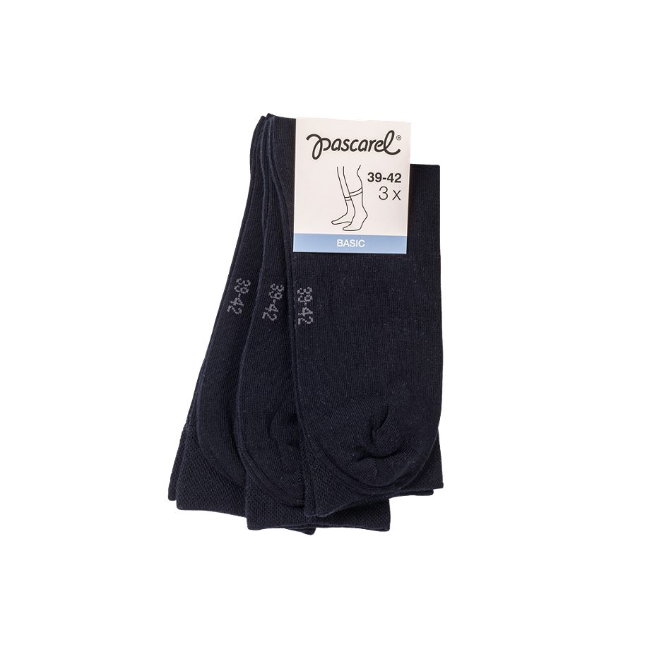 pascarel Herren Socken schwarz, 39/42 3er